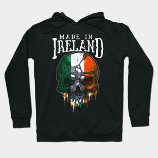 made in ireland irish flag skull design Hoodie